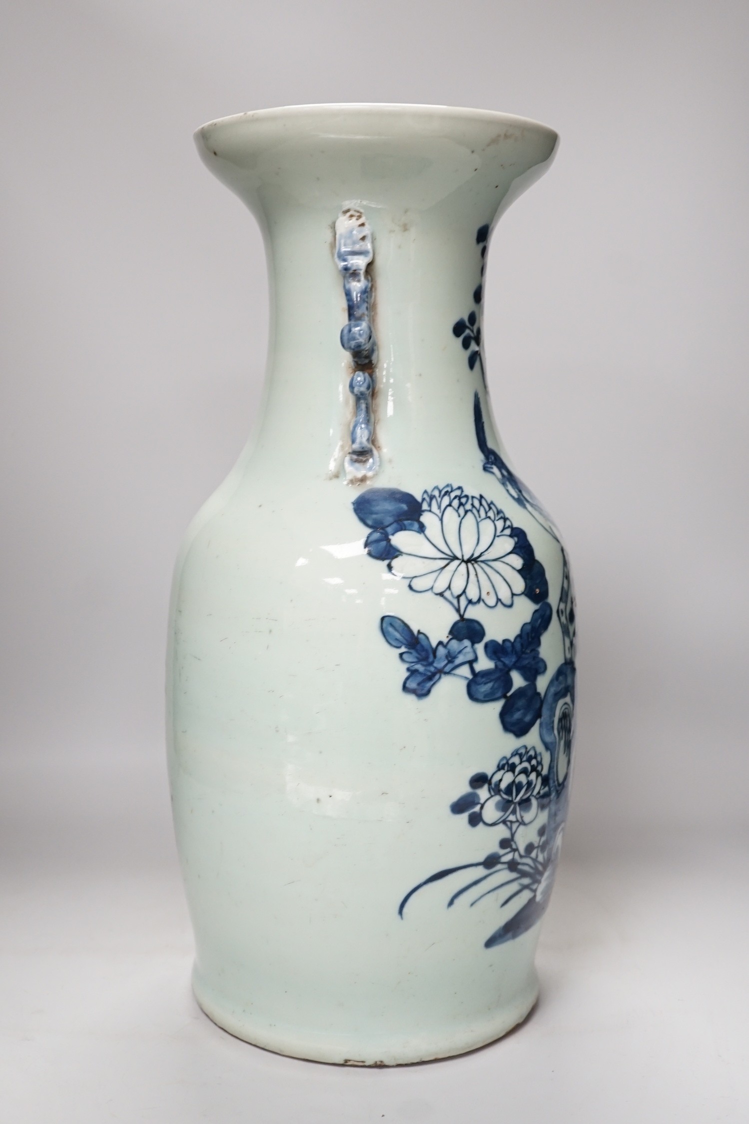 A 19th century Chinese celadon ground vase, 42cm